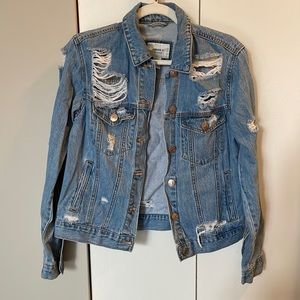 Jean Jacket with rips